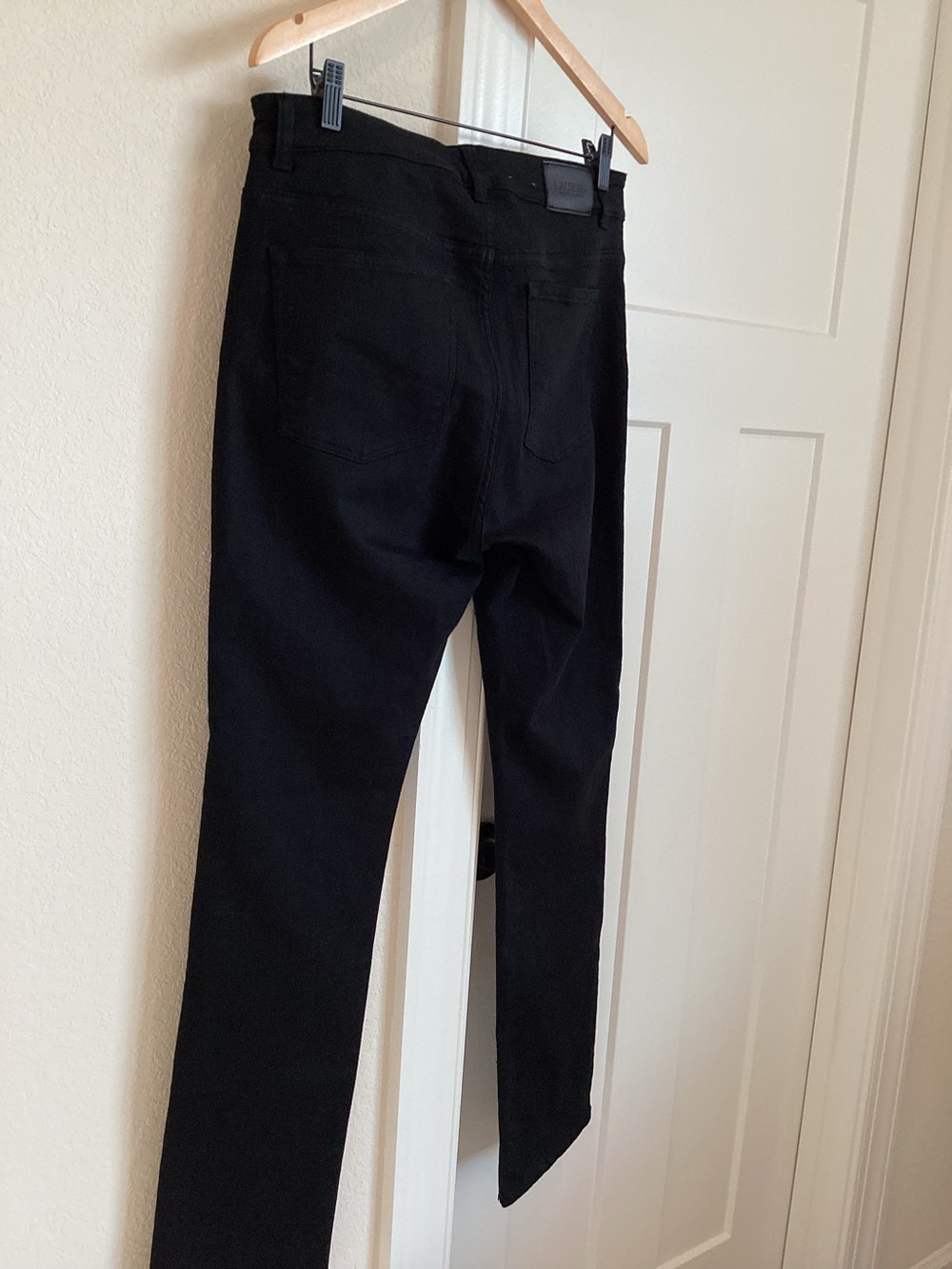 Ralph Lauren High Rise Straight Leg Jean Size 12 Black Denim - Picture 10 of 12